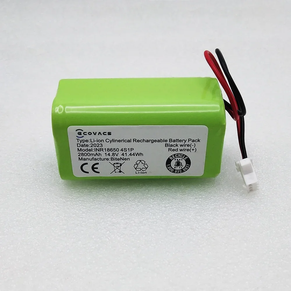 New 14.8V 2800mAh Li-ion Battery 4S1P Rechargeable Battery Pack Suitable for Sweeping Robotic Vacuum Cleaner Replacement Battery