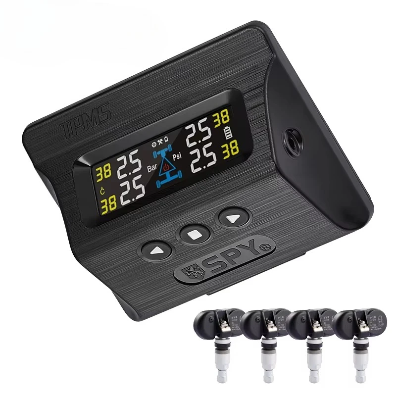 Sensore di pressione dei pneumatici TPMS per auto a energia solare universale Sistema di monitoraggio 433,92 MHz per prestazioni ottimane