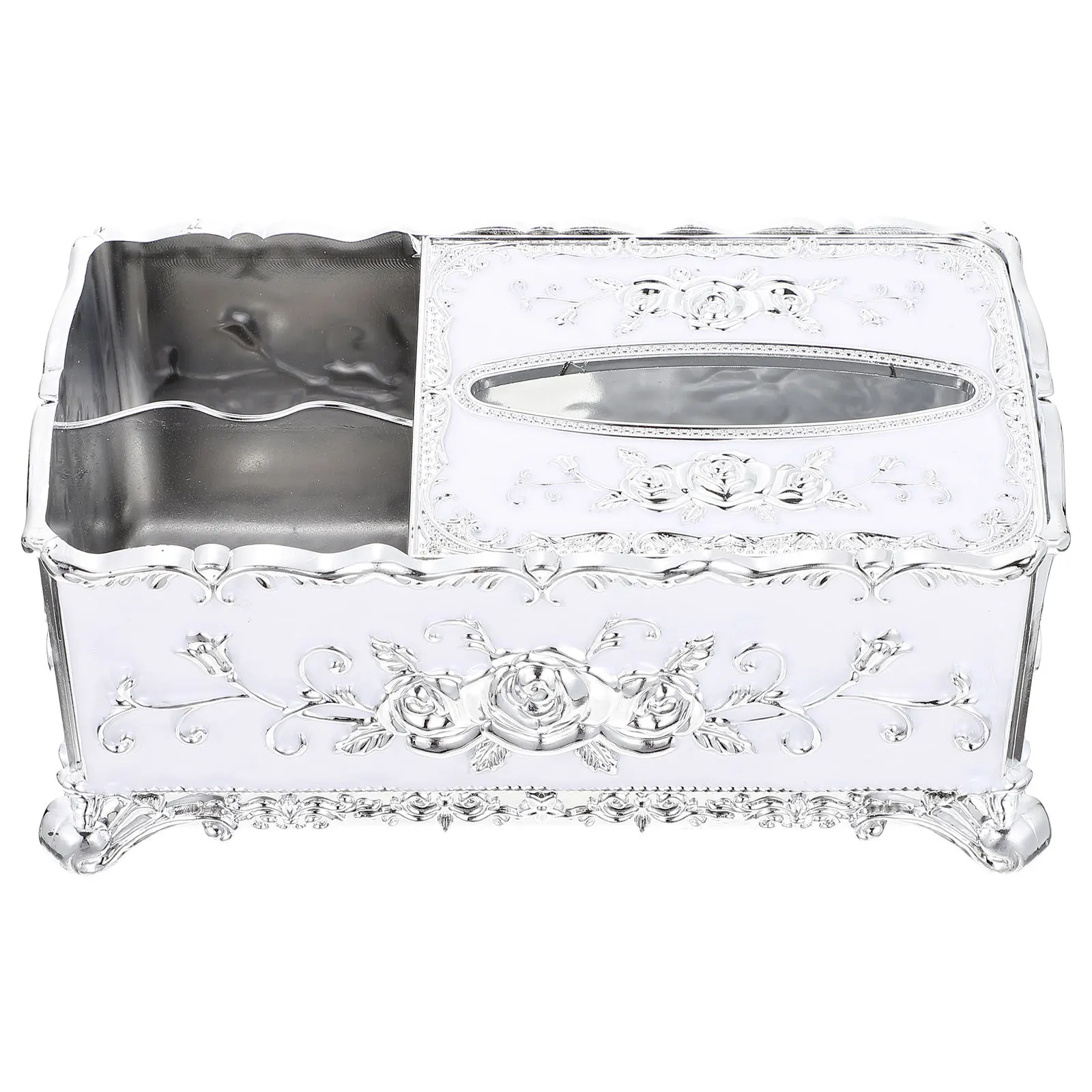 

Desktop Napkin Box Premium Plastic Tissue Container For Home Office Car Remote Control Organizer European Style Paper