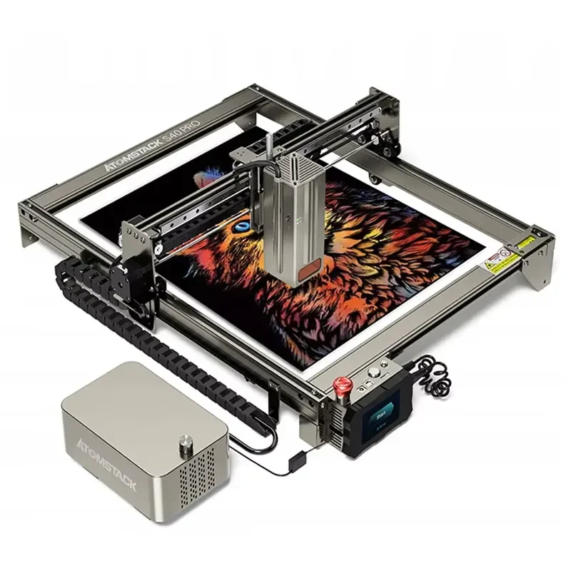 ATOMSTACK S40 X40 Pro A40 Max 210W Engraving Machine Adjustment 24W/48W With Tank Chain CNC Metal Milling Machine Cut
