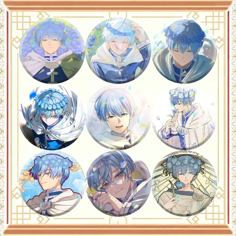 Anime F-Frieren Himmel 32/44/58mm Handmade Pins Round Brooch Badge Backpacks Clothes Jewelry Gifts