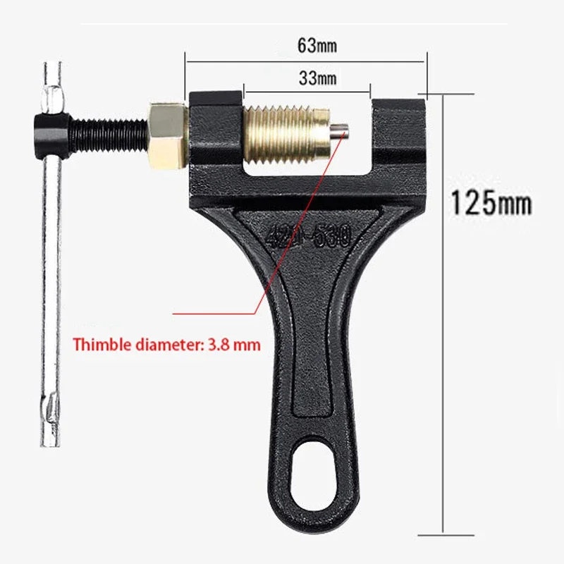 Uniwersalny klucz płaski ze stali węglowej Link Splitter Pin Remover 420-530 przecinak do łańcucha narzędzia do naprawy do motocykla Bike ATV