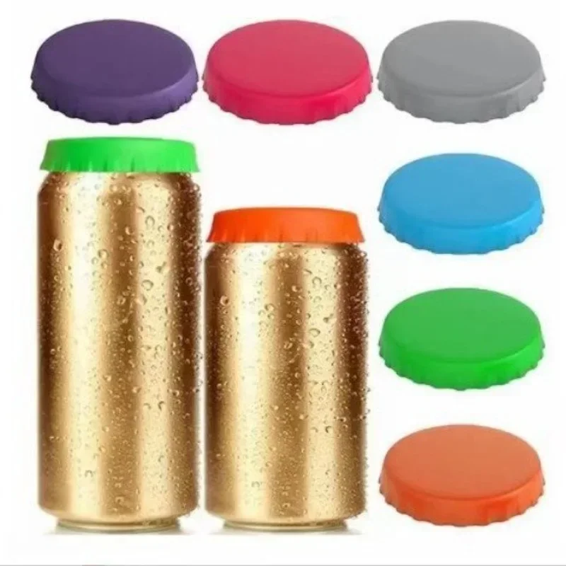Tapas de latas de silicona, tapas de silicona para agua gaseosa, cubierta de sellado de silicona, tapas para latas de cerveza y bebidas, accesorios para bebidas 2025