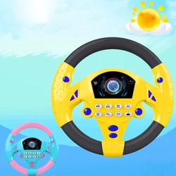 Children's Simulation Steering Wheel Toys Simulation Car Driving With Music Universal Rotation Steering Wheel Girls Boys Gifts