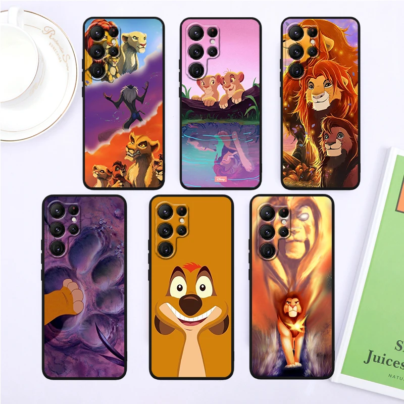 The Lion King Disney For Samsung Galaxy S24 S23 S22 S21 S20 FE S10 S10E Plus Ultra Pro Lite 5G Black Soft Phone Case