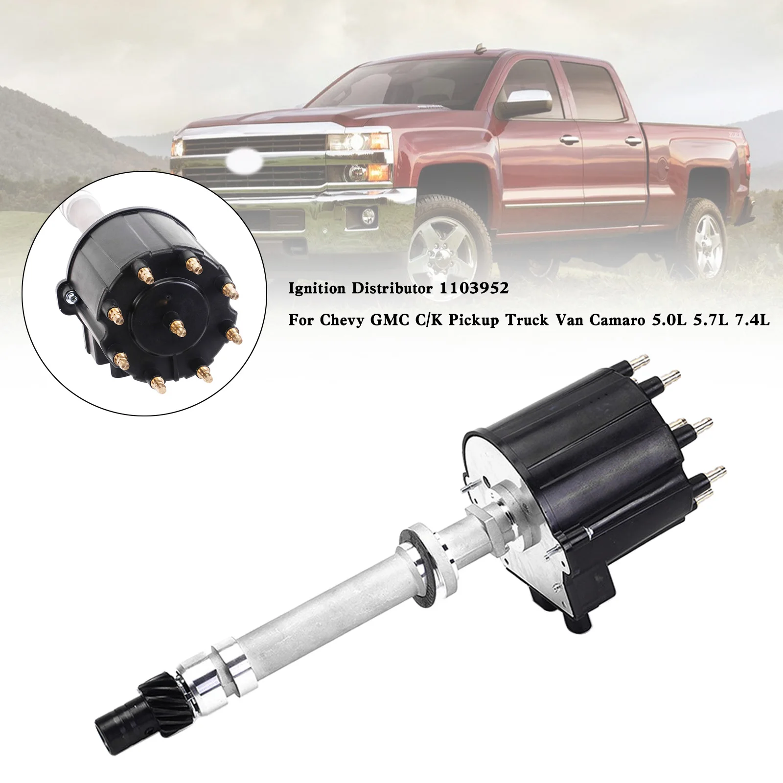 Artudatech Ignition Distributor 1103952 For GMC C/K Pickup Truck Van Camaro 5.0L 5.7L 7.4L Car Accessories