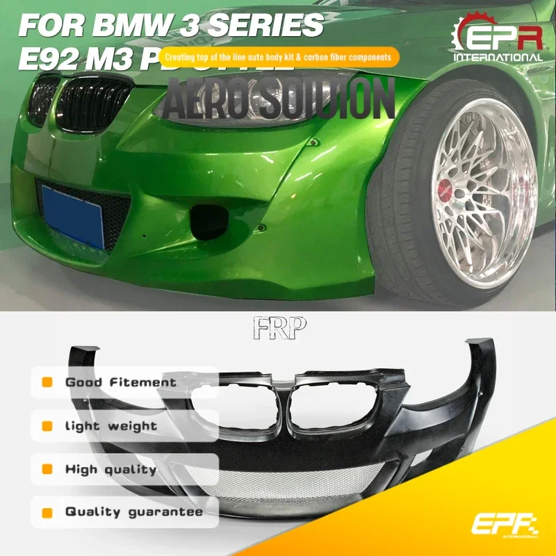 For BMW E92 M3 PD Style Wide Body Front Bumper Replacement Exterior Body Accessory Fitment Part