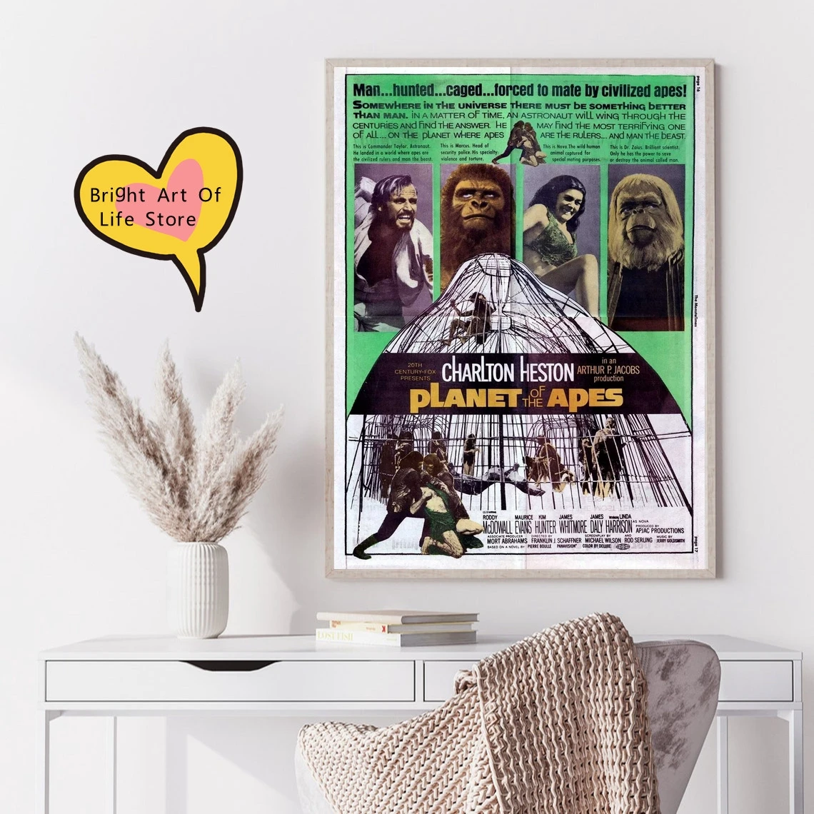 كوكب القرود ملصق الفيلم ديكور المنزل طلاء جدران (بدون إطار)