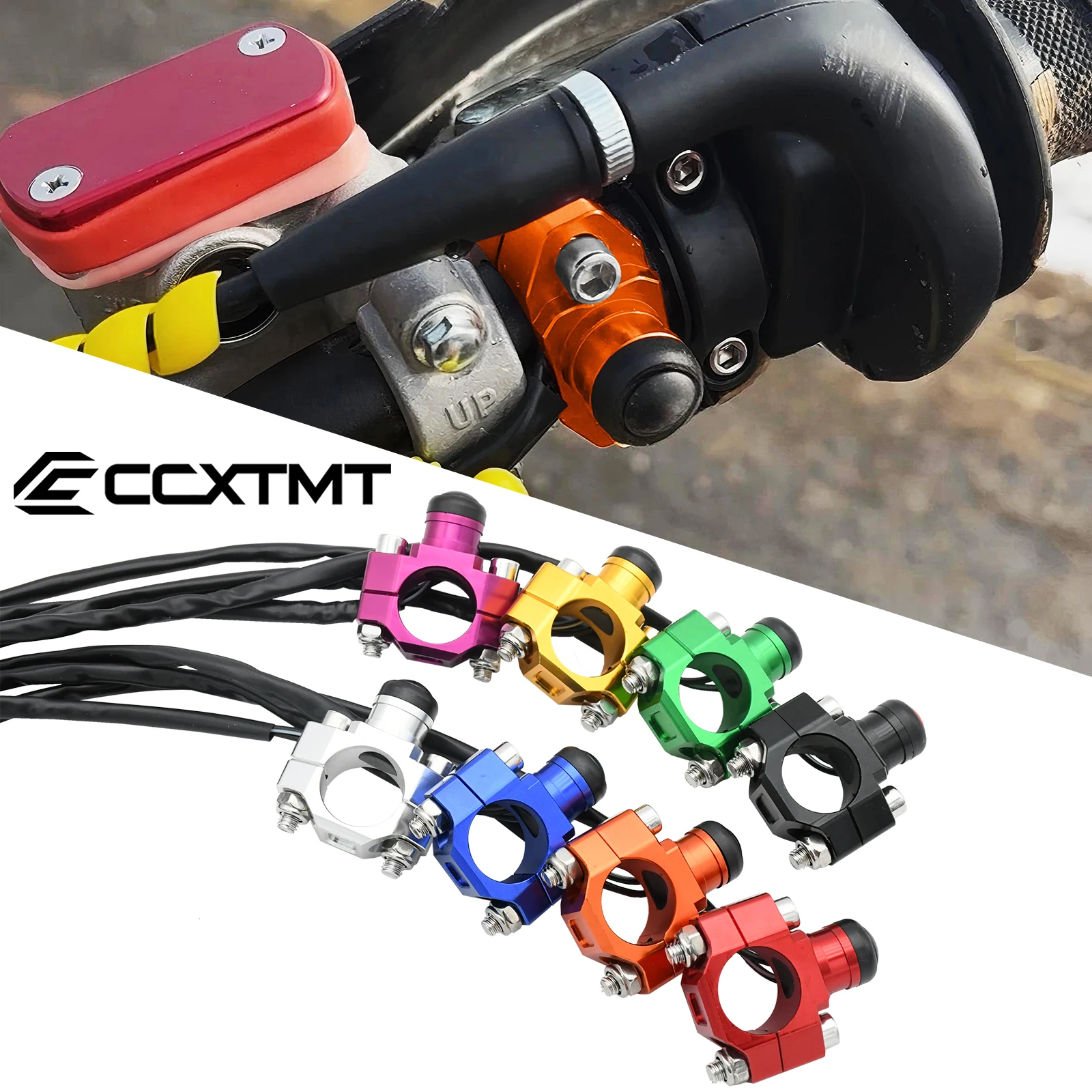 Motorcycle Dirt Bike ATV 22mm Handle Universal CNC Start Kill Switch Engine ON/OFF Button For KTM Honda Kawasaki Yamaha Suzuki