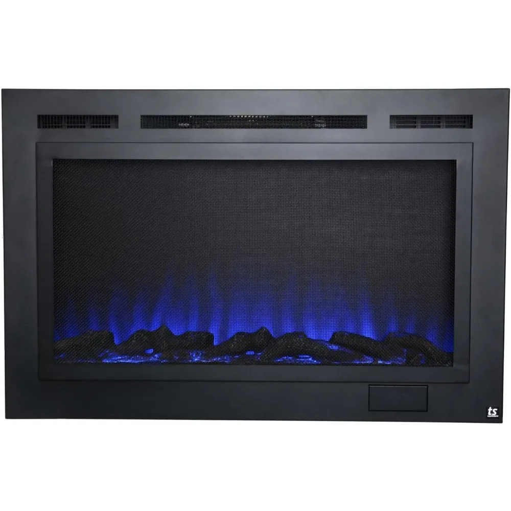 مدفأة كهربائية أمامية مضادة للوهج - عرض 40 بوصة / ارتفاع 26.5 بوصة - سخان 1500 وات