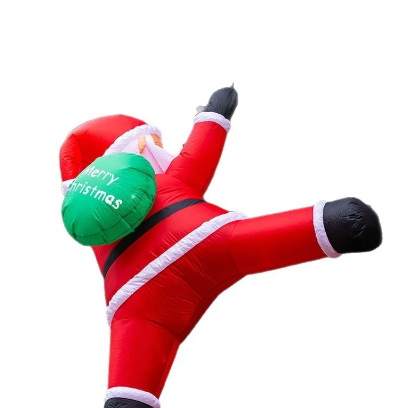

Christmas decorations inflatable Santa climbing wall window glowing balloon outdoor scene decoration dress up
