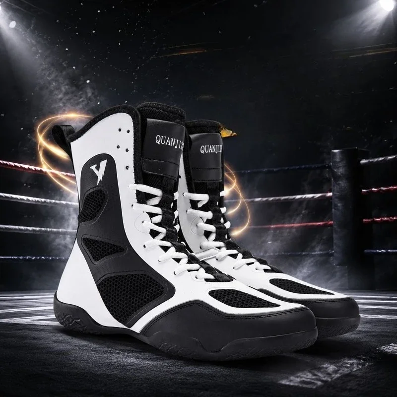 New Cool Wrestling Boots Men Non-Slip Boxing Shoes Man Stable Foot Support Design Sport Shoes for Men Gym Training Shoe for Man