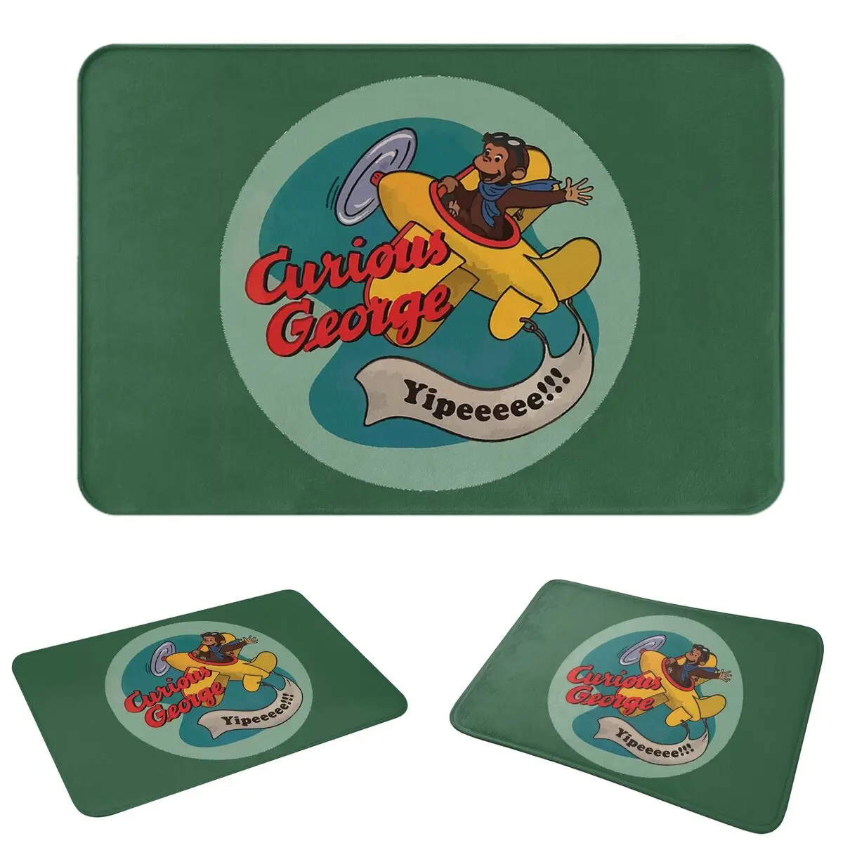 Curious George Doormat Absorbent Mat Carpet Rug Kitchen Entrance Home Floor Mat for Balcony Footpad Mats