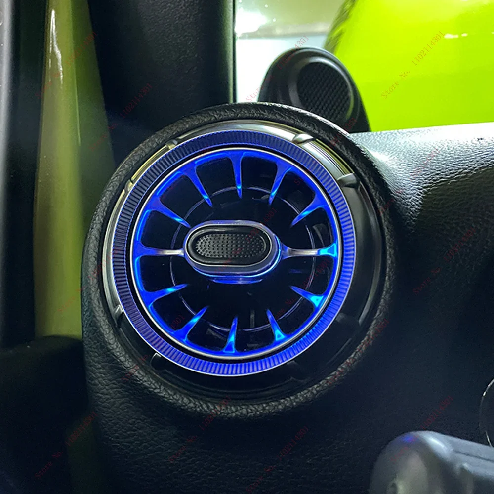 LED Air Outlet vent Ambient Light For Jeep Wrangler Interior Front Console Air Condition for JK JL 2007-2022 AC Vent Turbo Style