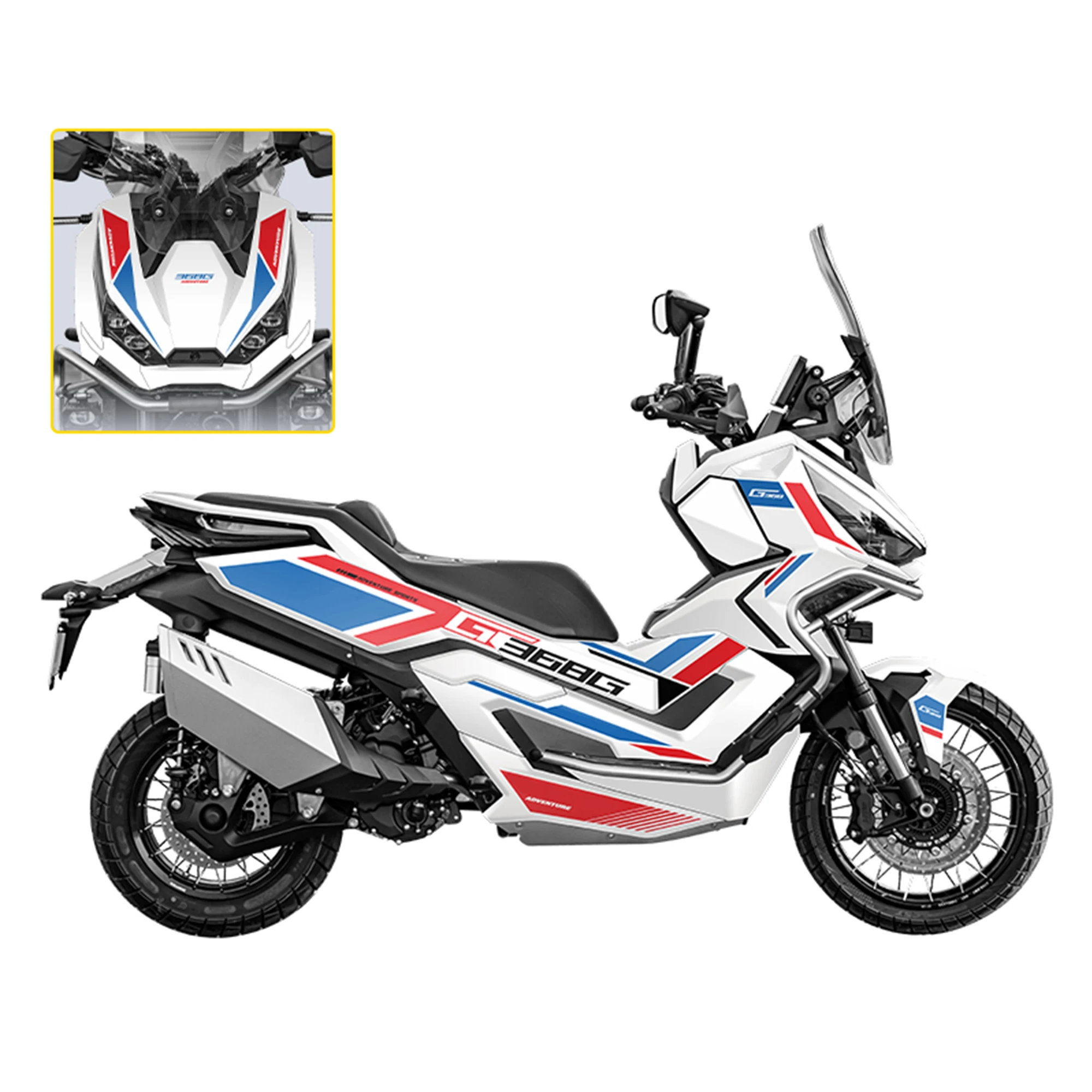Motorcycle Decorative Sticker Decal Body Fairing Graphics Compatible with ZONTES 368G Waterproof Anti-Scratch Wrap Film 5