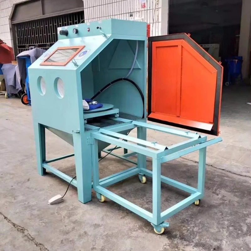 Automatic batch sandblasting machine Rotary table sandblasting machine Multi-turntable sandblasting system