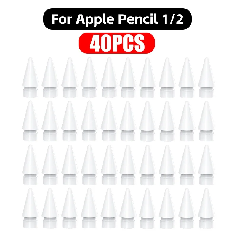 Per Apple Pencil 1st/2nd Matita Pennini Punta di ricambio Silenzioso Tablet Pen Pennino Resistente all'usura Alta sensibilità per Apple IPencil Tip