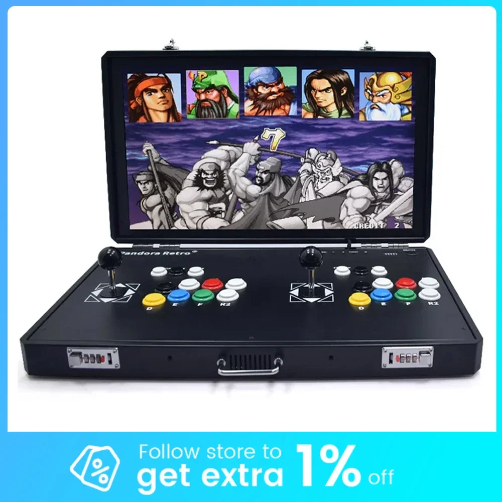 Retro Double Rocker Folding Pandora Arcade H3 S812 Moonlight Box 24-inch Home Game Fighting Custom Machine Double Game Machine