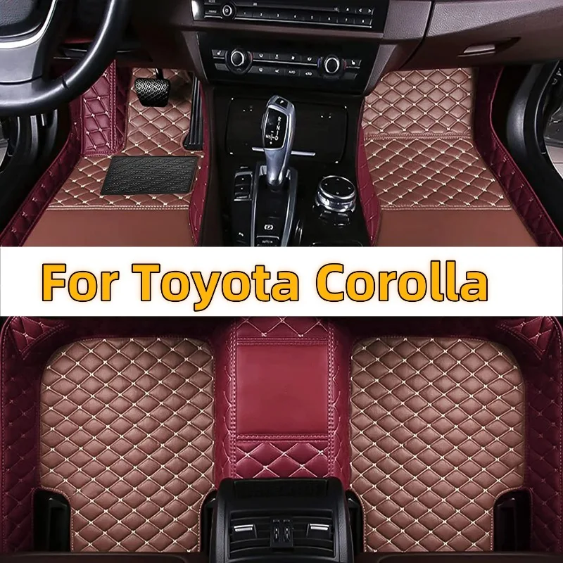 

For Toyota Corolla XI 11th E170 2018 2017 2016 2015 2014 Car Floor Mats Accessories Protector Covers Leather Carpets Decoration