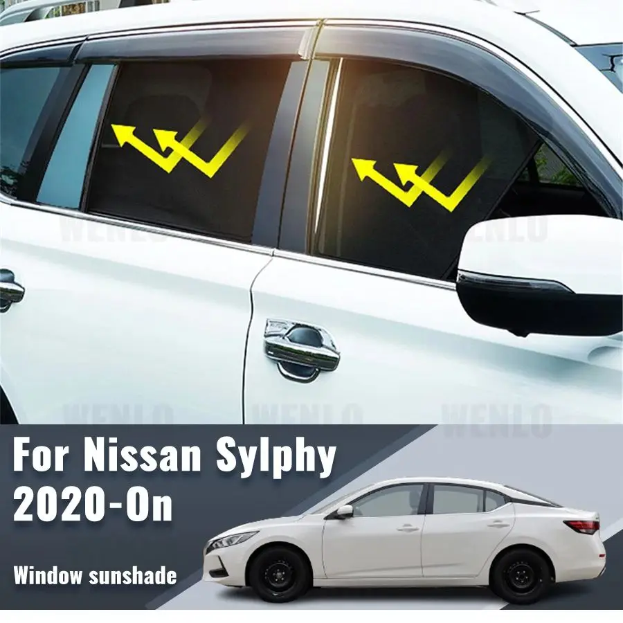 

For Nissan Sylphy 2020 2021 2022 2023 2024 Magnetic Car Window Curtains Solar Sunshield Shadow Mesh Glass Shading Sun Protection