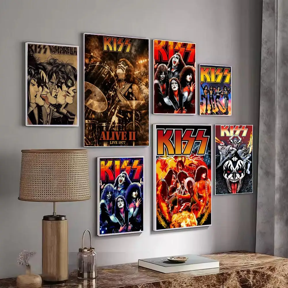 Rock Band Album K-Kiss Poster Decorative Stickers Wall Art Mural Photo Design for Home Living Room Hallway Decor Gift - view 2