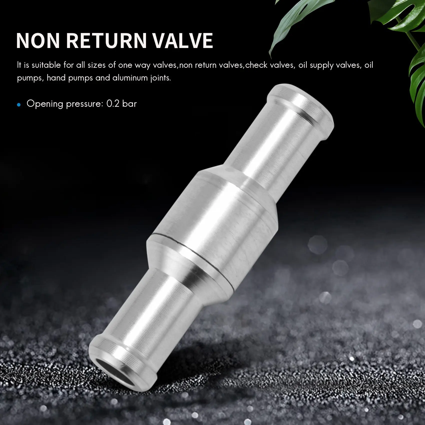 10mm Check Valve Brake Servo Booster No Return Inline One Way Valve Non Return Valve Vacuum Hose Aluminum Valve