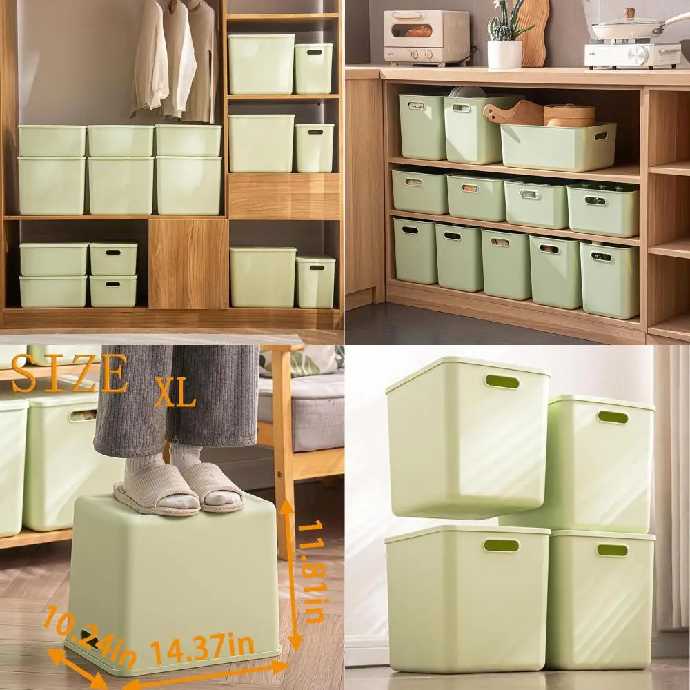 

Большие белые пластиковые контейнеры для хранения с крышками и ручками — корзины-органайзеры для детей, игрушек, детской комнаты, дома, офиса и многого другого