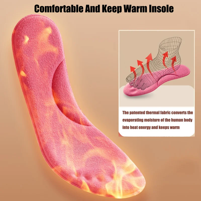 Self Heating Insoles Thermostatic Thermal Insole Winter Warm Men Women Memory Foam Arch Support Thickening Shoe Pad Heated Pads