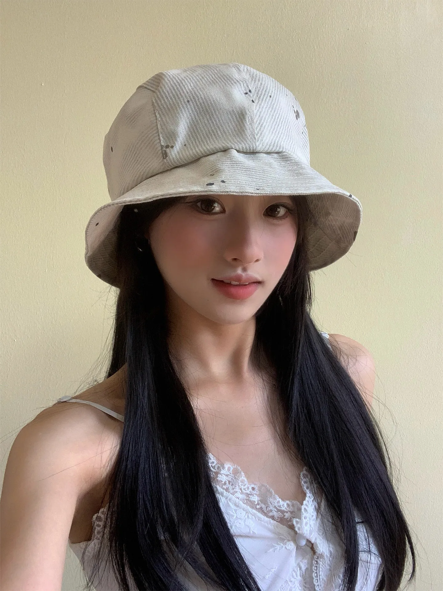 2026 New Style Women's Bucket Hat with Turned down Brim Retro Face Slimming Large Head Circumference Fisherman Cap Autumn Winter