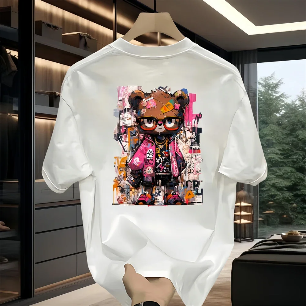 

Men's T-shirt American Retro Heavy Cotton Personalized Short-sleeved T-shirt Men's and Women's Trendy Brand Half-sleeved Top