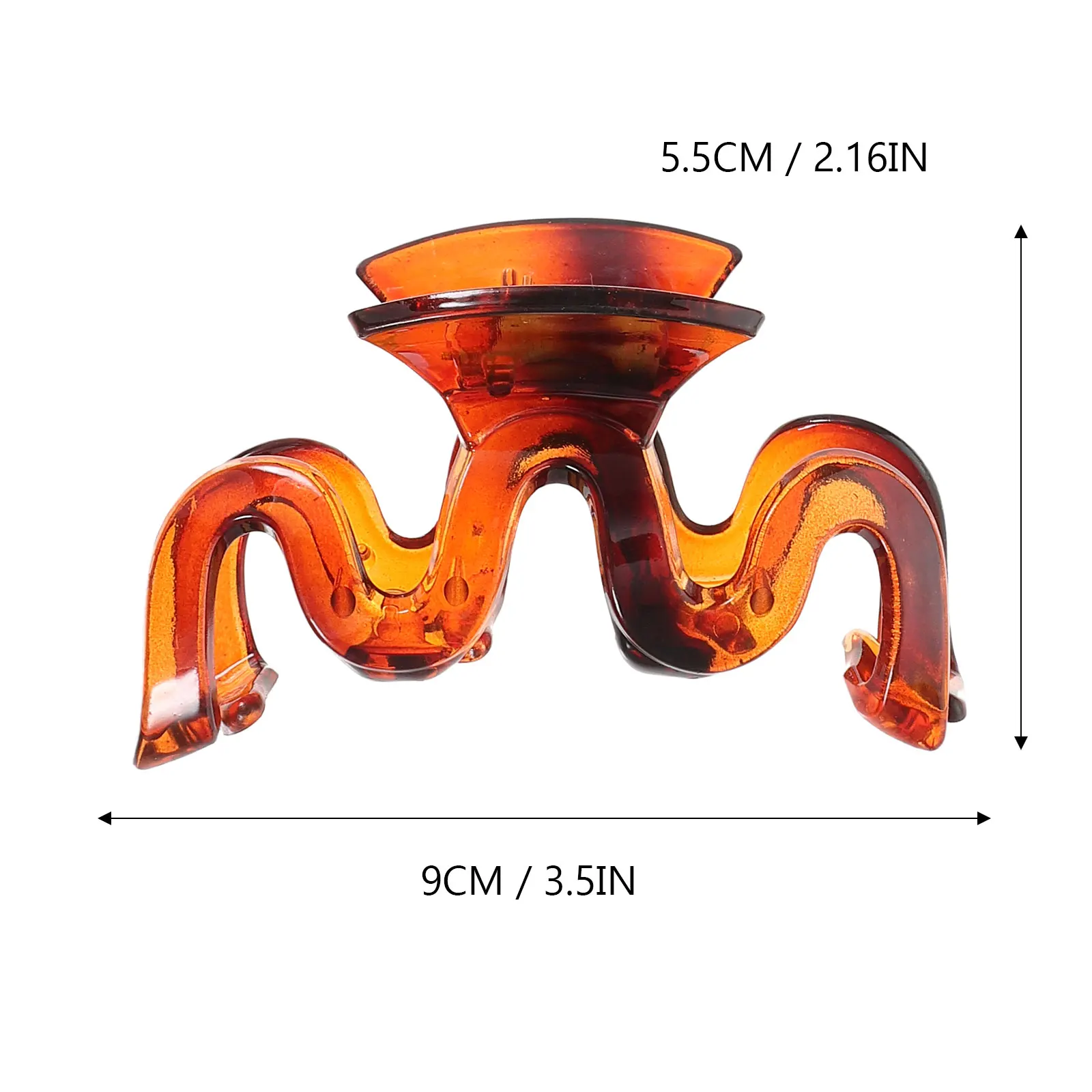 

4Pcs Retro Wavy Hair Claw Clips Large Plastic Jaw Clips for Thick Thin Hair Women Styling Accessories Daily Party Use