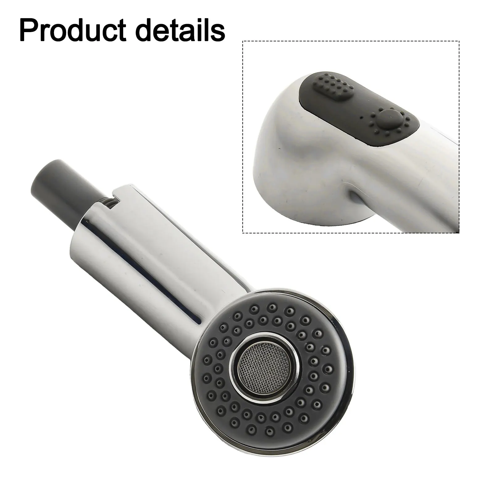 

Chrome Plated Pull Out Faucet Spray Head Replacement for Europlus and For Zedra Wide Compatibility with Various Kitchen Taps