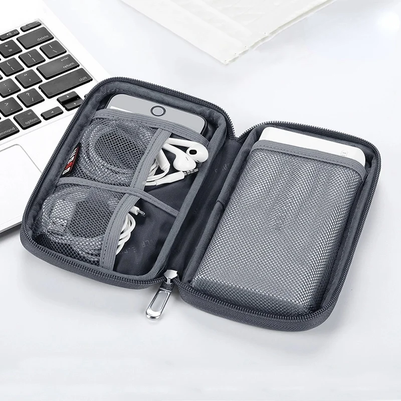 

Portable 20000mAh Power Bank Bag USB Gadgets Cables Wires Organizer Hard Disk Protection Storage Bag Packaging Bag for Business