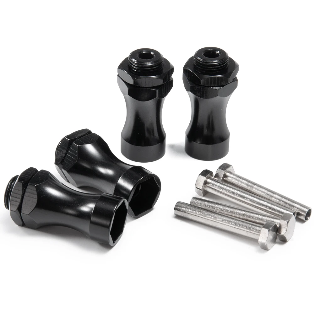 Yeahrun 4 peças 12mm a 17mm roda hex adaptador extensão porcas de conversão para carro 1/10 modificado 1/8 buggy caminhão peças de carro
