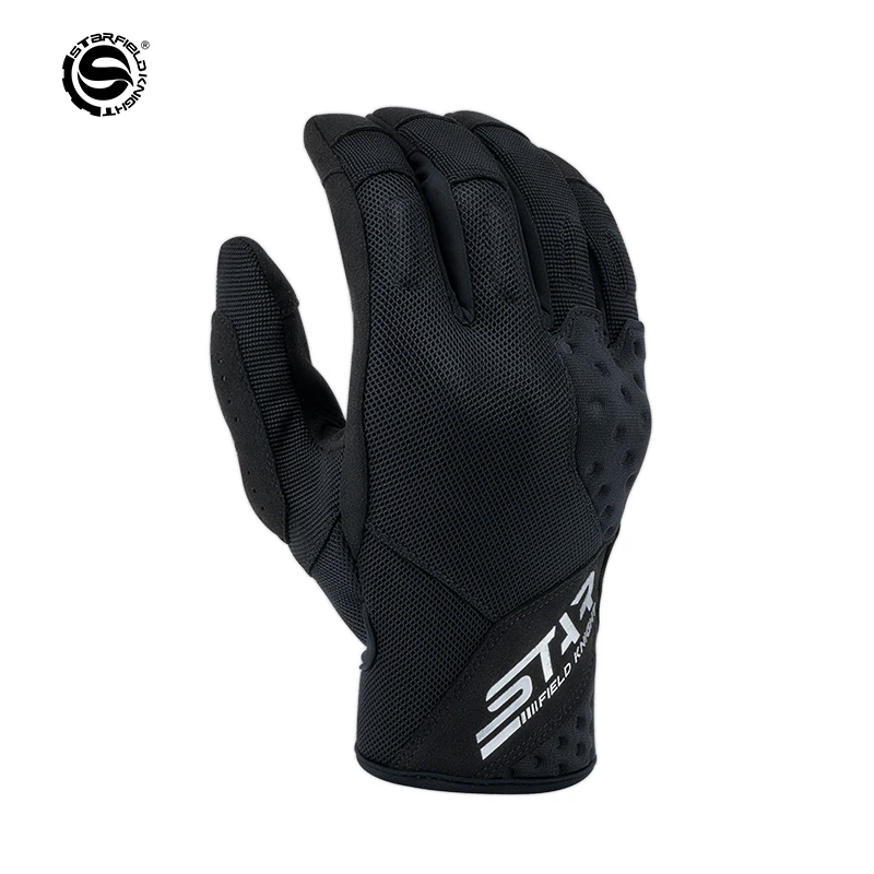 

Черные мотоциклетные перчатки Star Field Knight, летние дышащие, нескользящие, износостойкие, амортизирующие, защита суставов, снаряжение для верховой езды