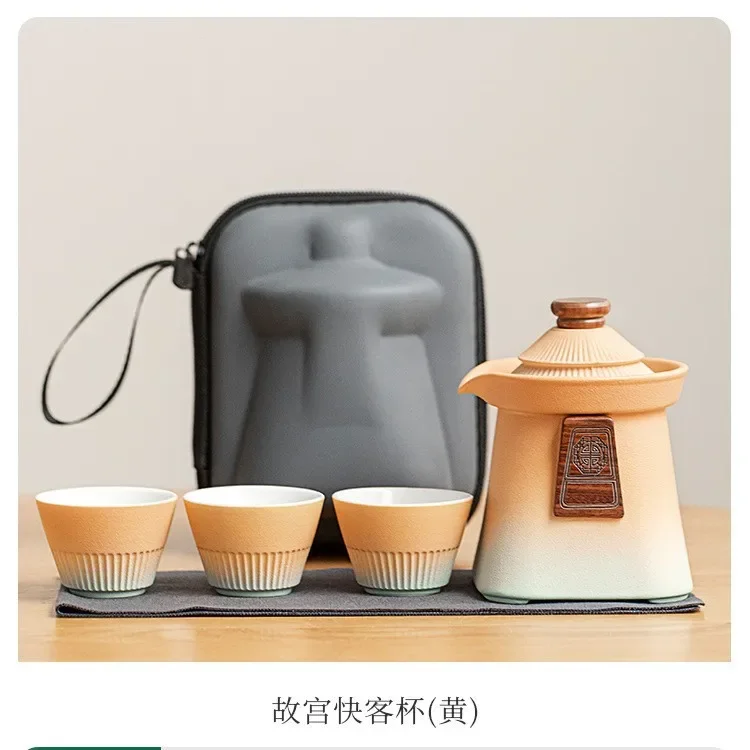 National Trend Cultural Creative Palace Style Forbidden City Travel Tea Set Gift Quick Cup Portable Outdoor Business Souvenir