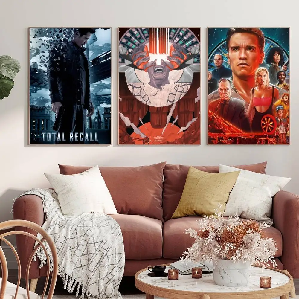 T-Total R-Recall (1990) Classic Artwork Movie Poster Canvas Painting For Living Room Home Decor Poster Fans Gifts-unframed Poste
