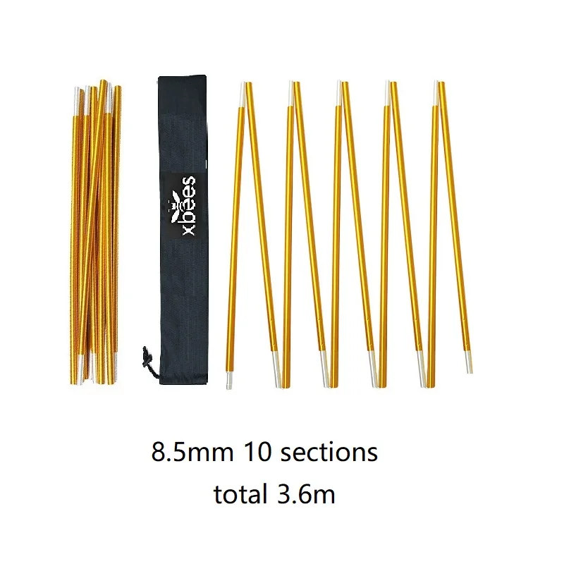 (2 teile/para) Xbees Camping Zelt DIY Ersetzen Legierung Zelt Stange Zelt Stange 8,5mm 9,5mm 11mm – Detail 7