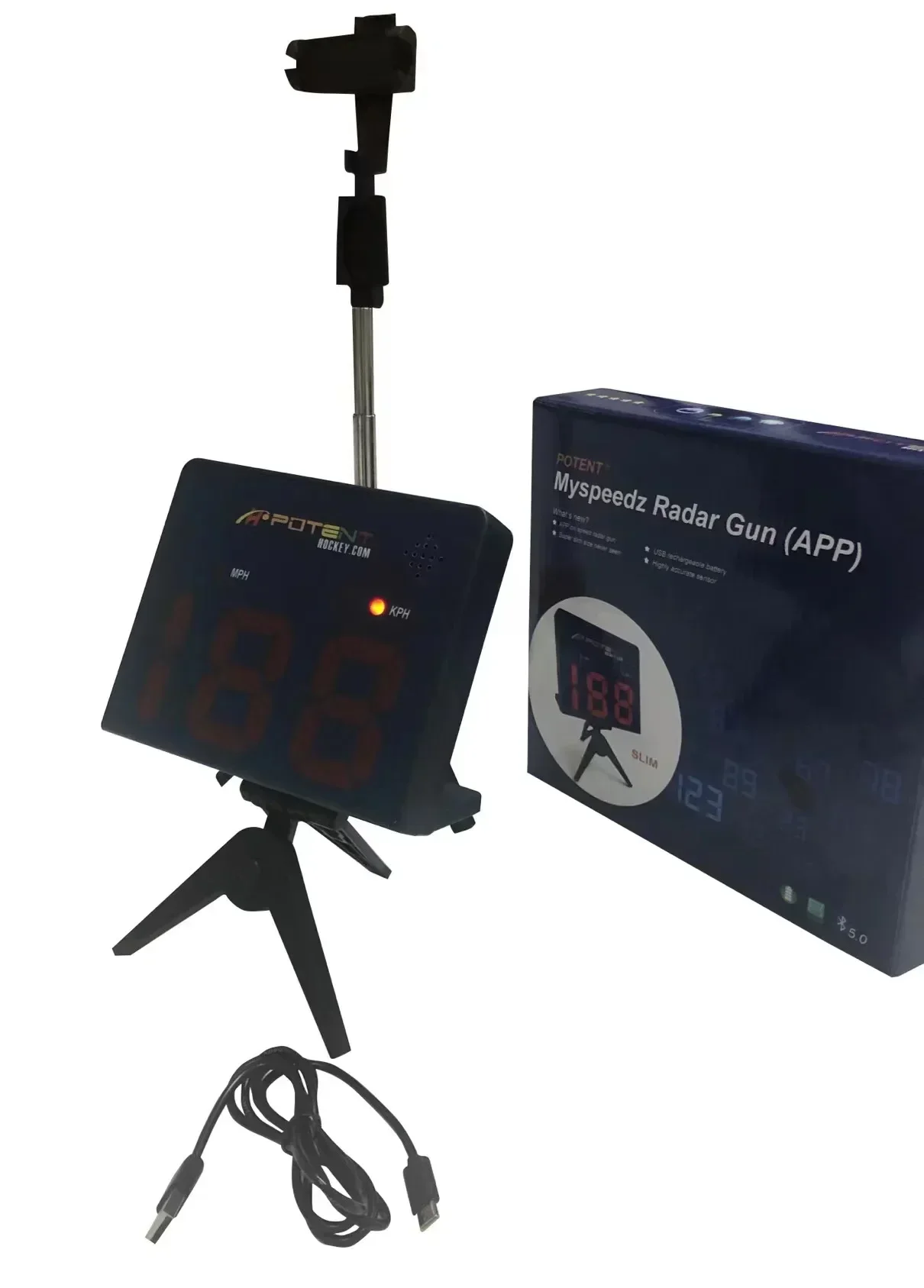Speed Radar Gun 2.0 iOS Compatible App Measure Shot Speed for Hockey Baseball Tennis Golf