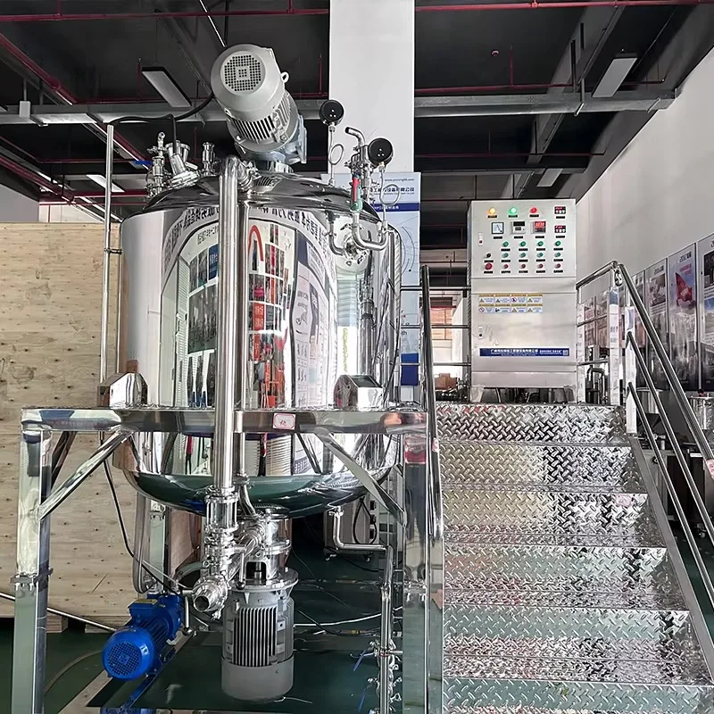 Custom Stainless Steel Full Automatic Vacuum Emulsifier,Mayonnaise Making Machine Circulation System Cosmetic Face Cream