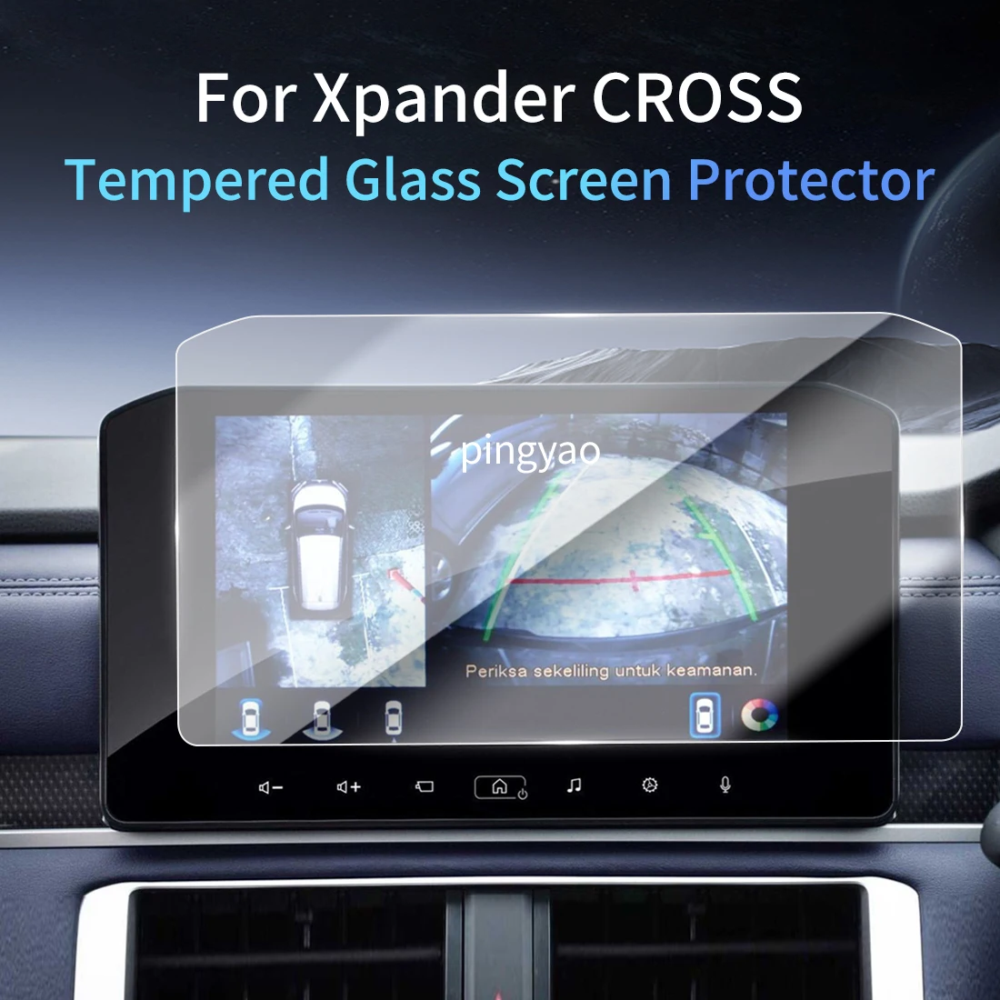

Car Sticker Screen Protector Navigation Display Tempered Glass Protective Film Car Vehicle For 24 Mitsubishi Xpander CROSS