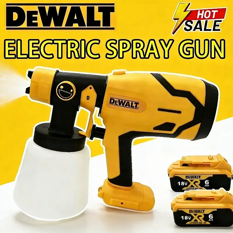 

Электрический распылитель краски Dewalt 800 мл, беспроводной, портативный, высокомощный, для покраски мебели, аэрограф, работает от аккумулятора Dewalt