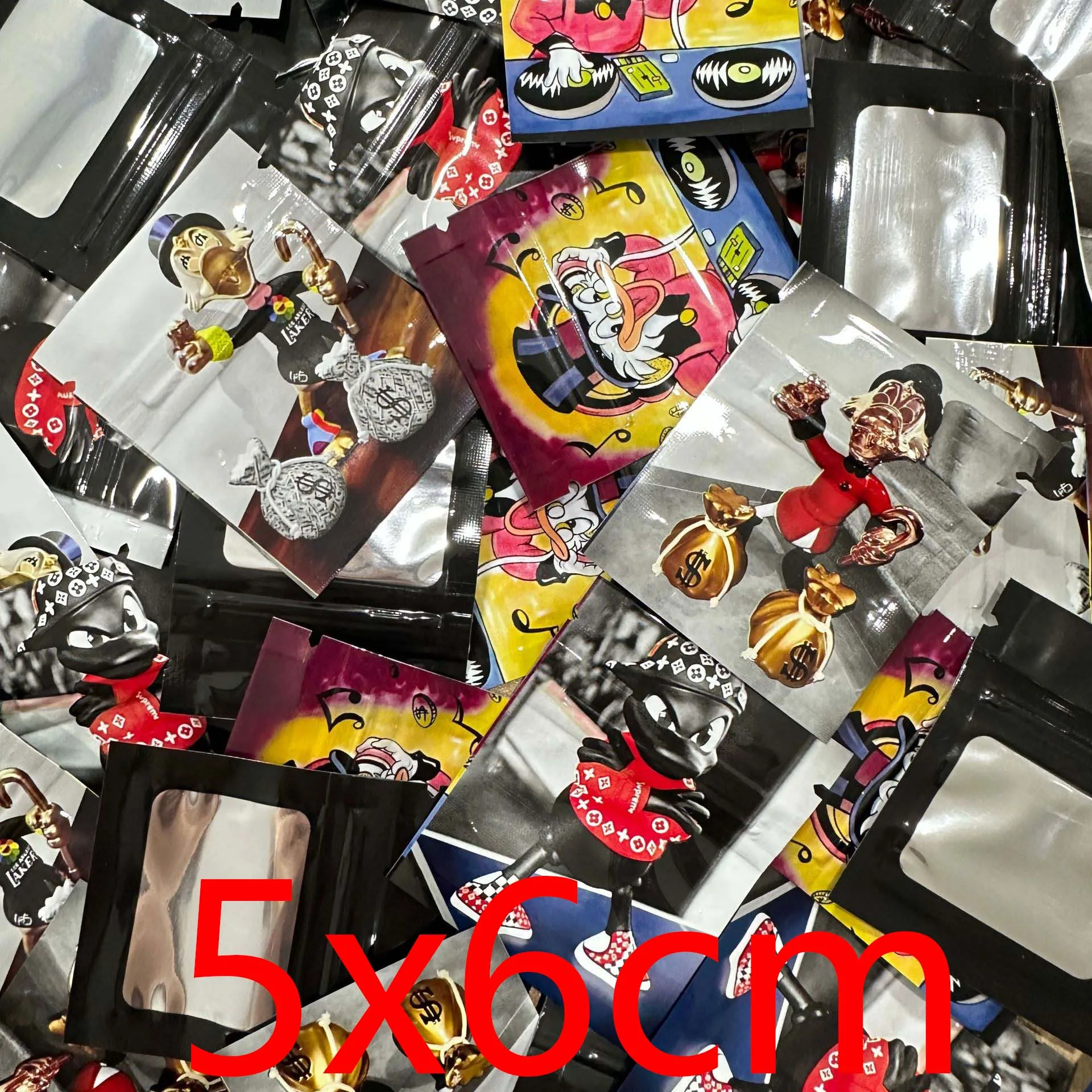 Small Mini Ziplock Plastic Pouch Monkey Pattern Packet Sachet In Stock Heat Seal Water Proor Candy Gummies Packaging Mylar Bags