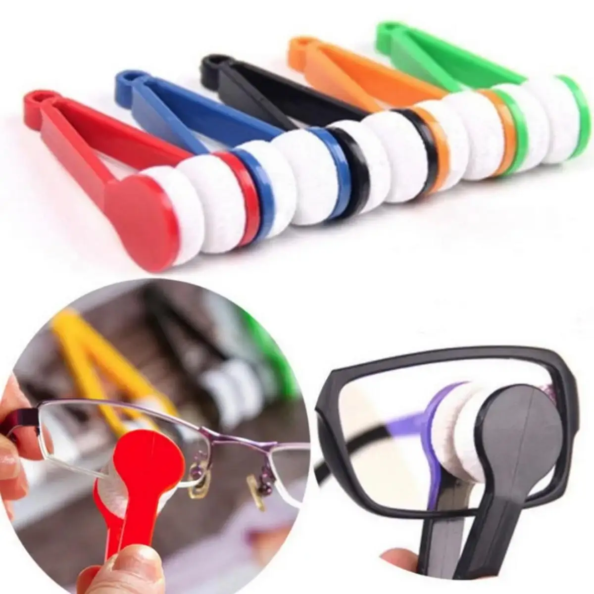 

2/5pcs Glasses Cleaning Rub Portable Multifunctional Mini Eye Glasses Cleaner Brush Sunglasses Spectacles Microfiber Wiping Tool