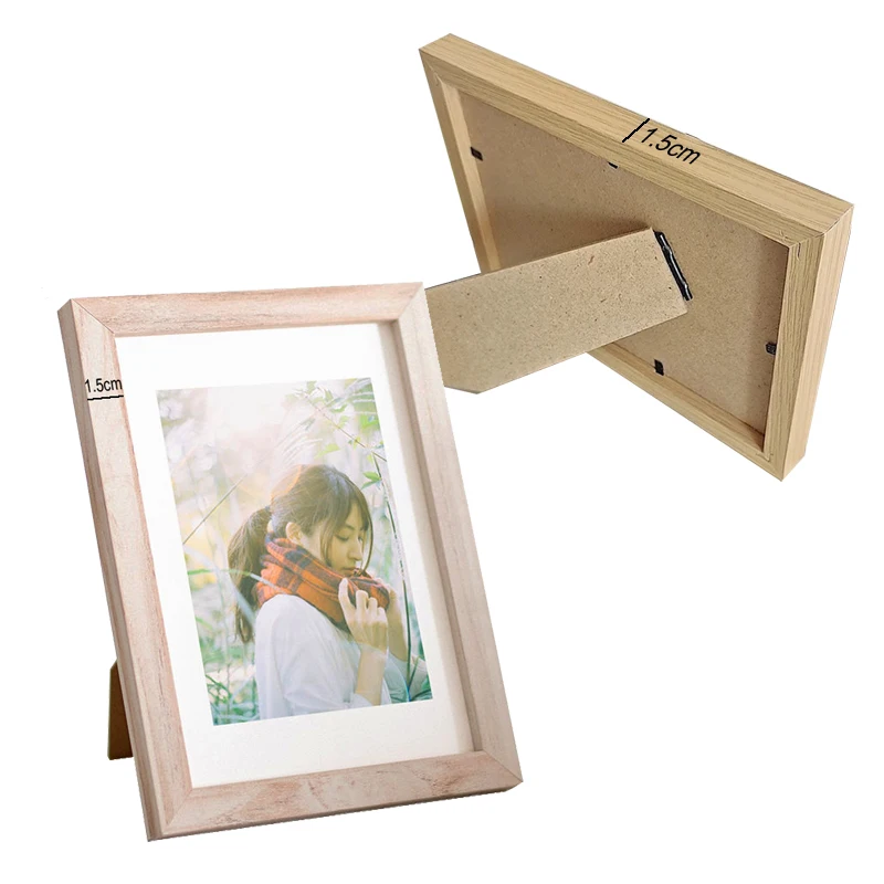 Custom Photo Wooden Picture Frame For Walls 10X15 15X20 20X25 A4 Vintage Photo Frame Stand For Pictures Commemorative Gift