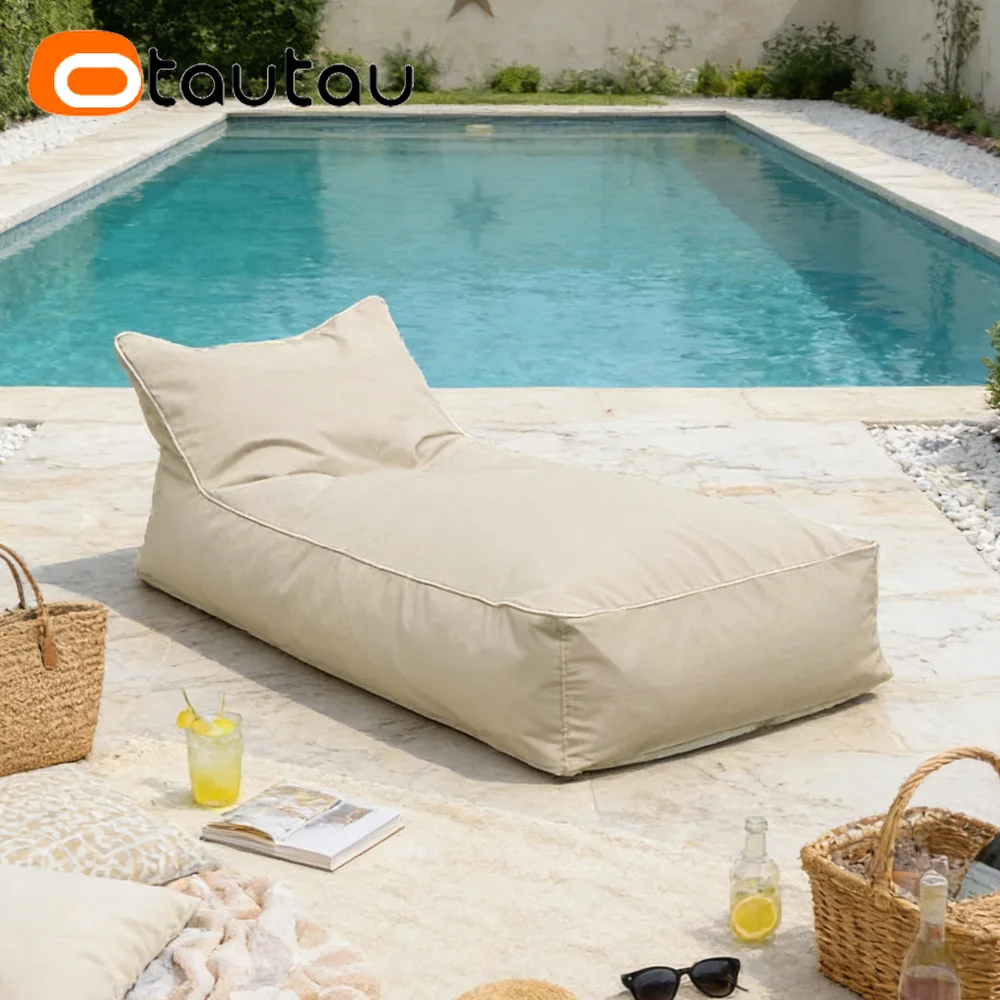 OTAUTAU Outdoor Swim Pool Floats Bean Bag Lounger Cover Garden Beach Pouf Cover SF501【No Filler!Need To Buy Filler By Yourself!】