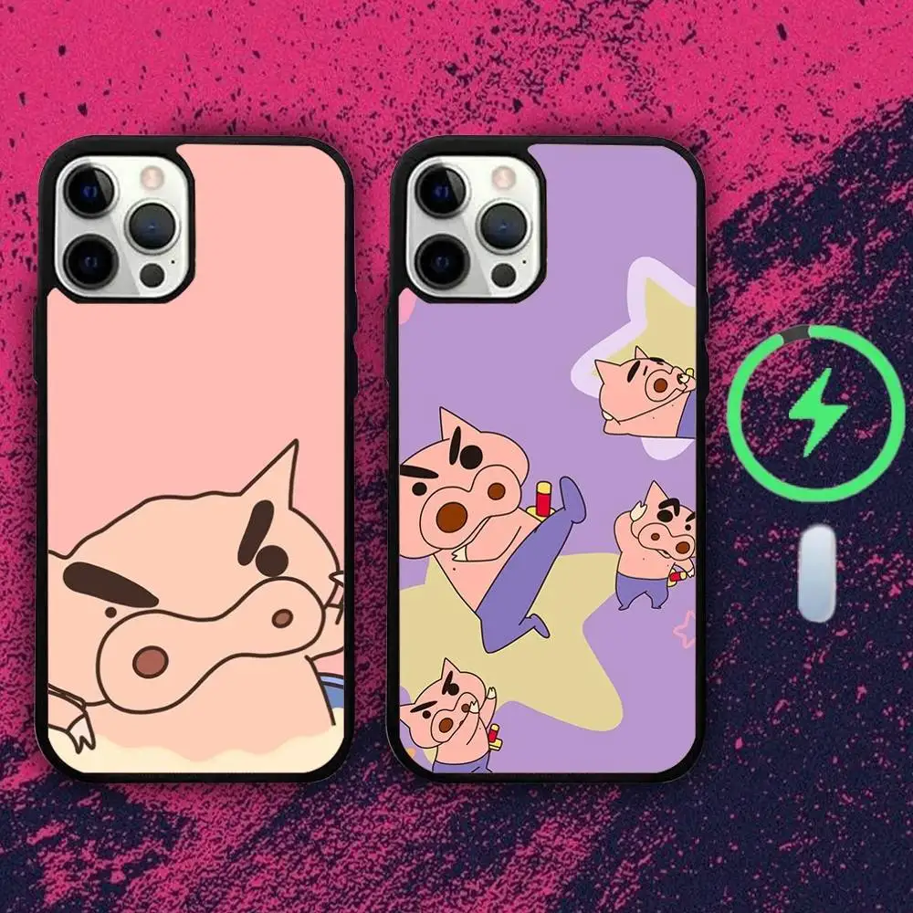 

Cartoon B-Buriburizaemons Pig Phone Case For iPhone 16e,16,15,14,13,12,11,Plus,Pro,Max,Mini Magsafe Magnetic Wireless Charging