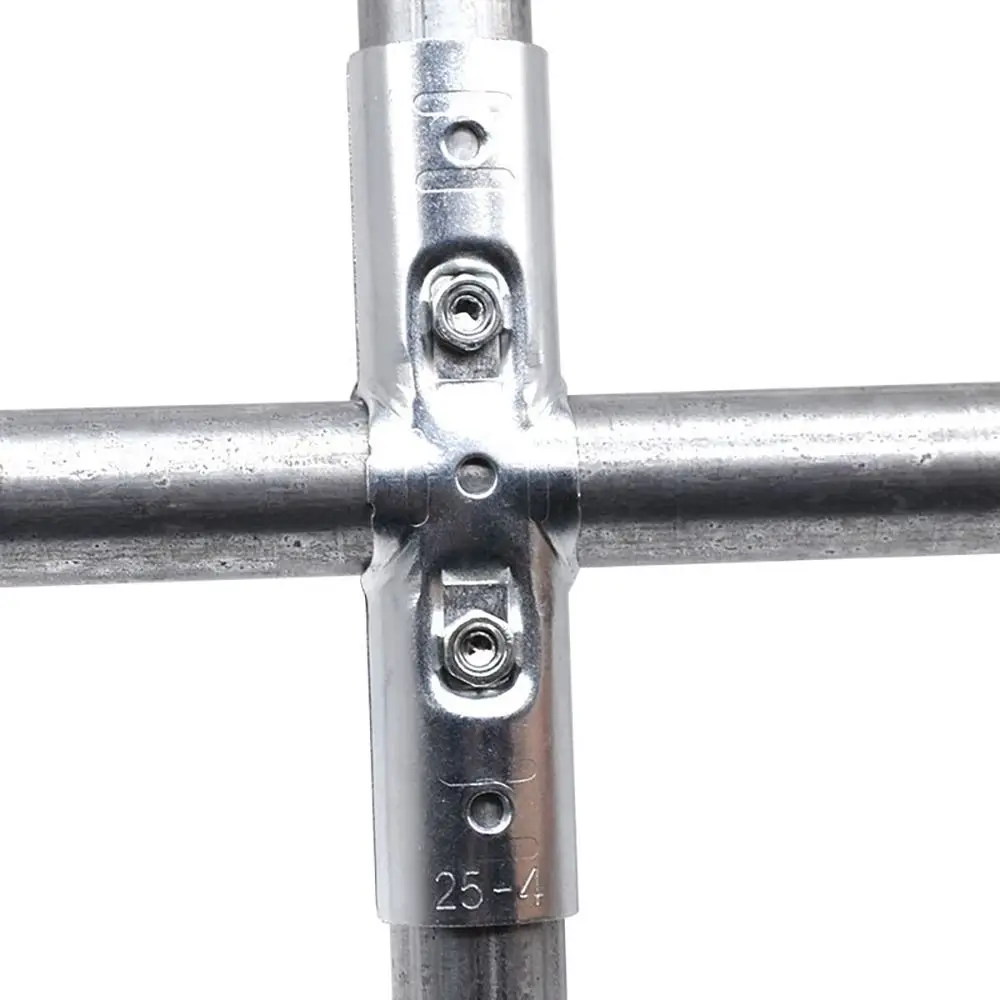 1Pcs Durable Carbon Steel Galvanized Pipe Joint Round 20/25/32mm Tube Connector Rod Support Rack Furniture Hardware