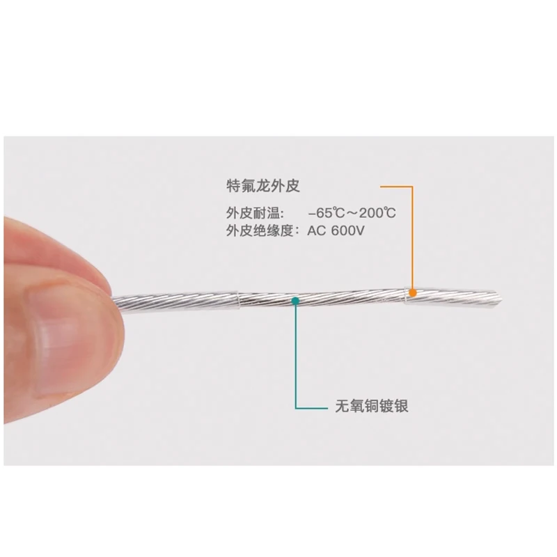 سلك مطلي بالفضة 6N OCC متعدد النواة عالي النقاء سلك نحاسي كريستالي واحد لتقوم بها بنفسك كابل توصيل لحام إشارة مكبر للصوت