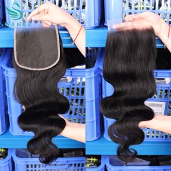 SWANEE 5x5 HD Lace Closure Human Hair Melt Skin Deep Part Natural Scalp Real Lace Closure Pre Plucked With Baby Hair Remy Hair